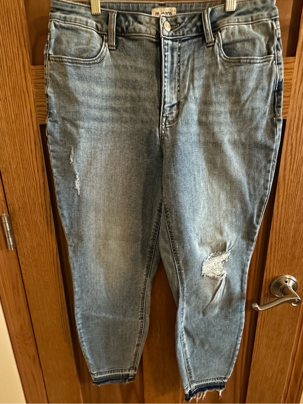 Maurice’s Light Wash Distressed Slim Jeans